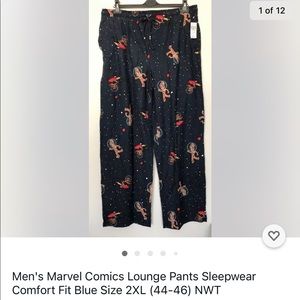 Men's Marvel Comics Lounge Pants Sleepwear 2XL